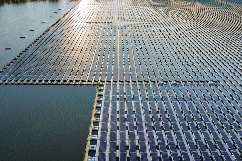 Illustration/Floating solar power plant (Courtesy of Sweco)