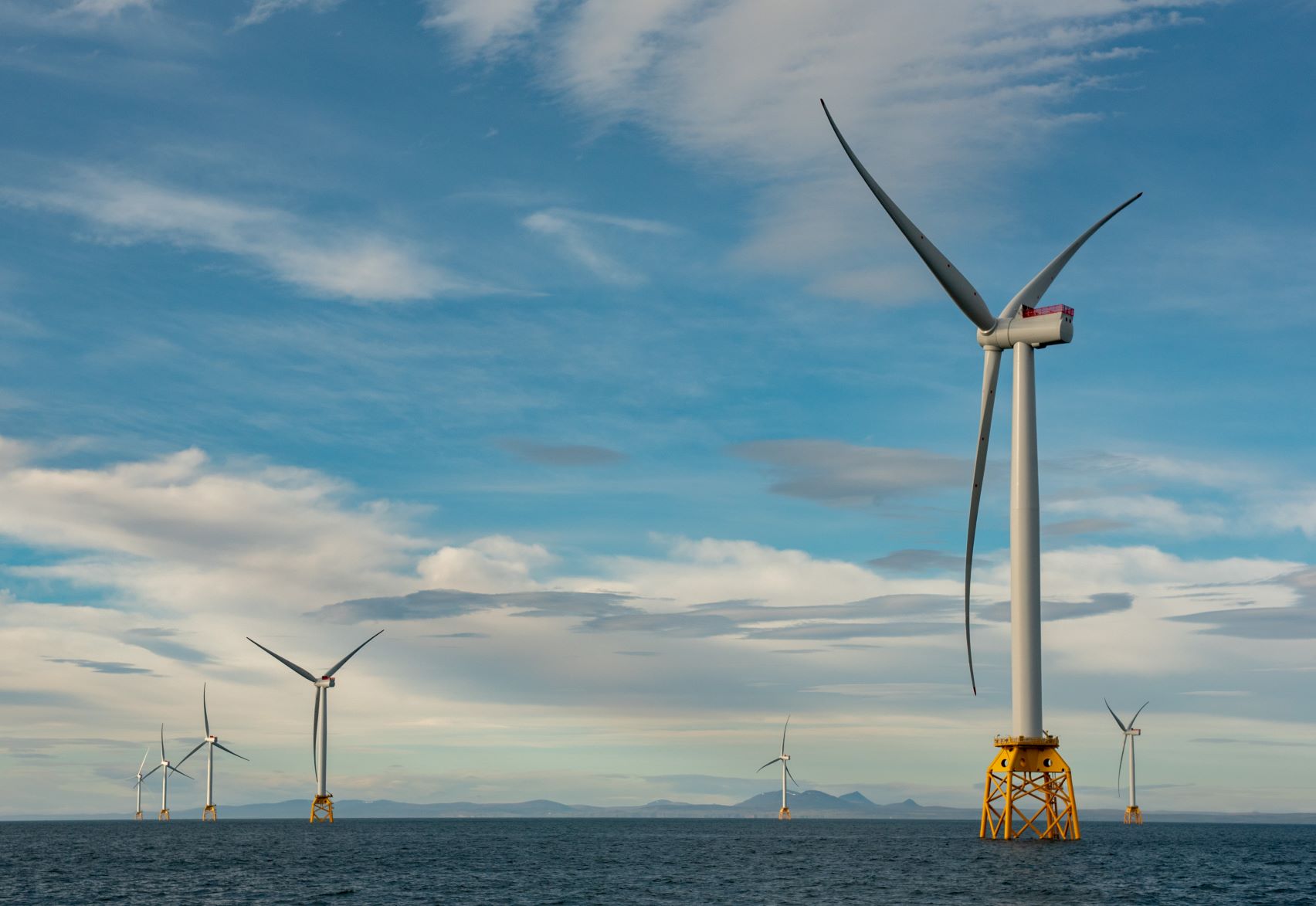 A photo of the Beatrice offshore wind farm