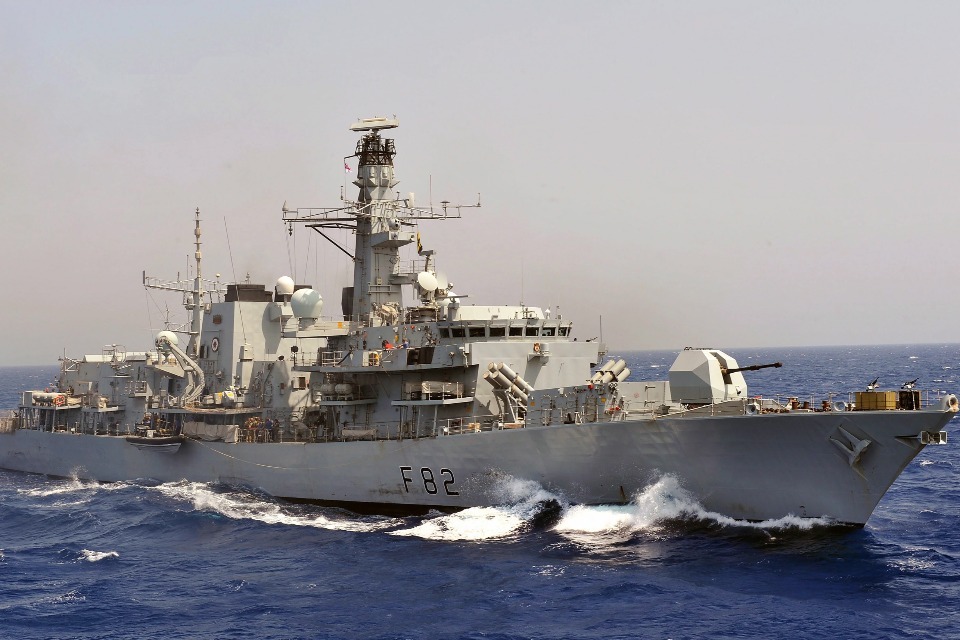 HMS Somerset was joined by five other Royal Navy ships and a Royal Fleet Auxiliary ship during the deployment; Source: UK's Ministry of Defence