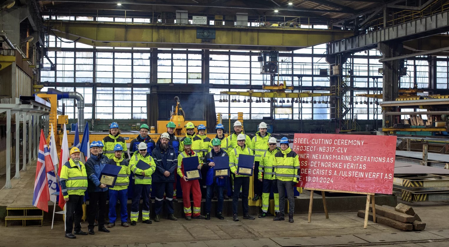 First steel cut for new Nexans cable-layer