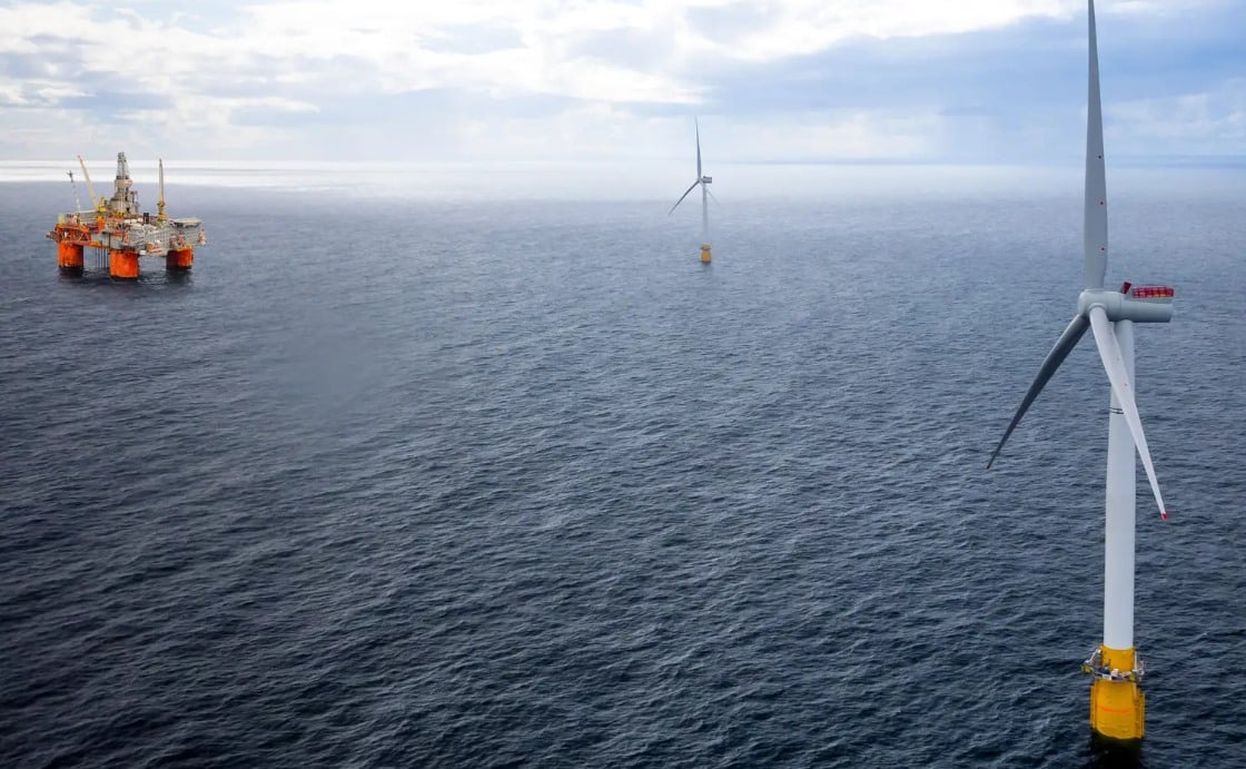 Hywind Tampen wind farm in the North Sea (for illustration purposes); Source: Equinor