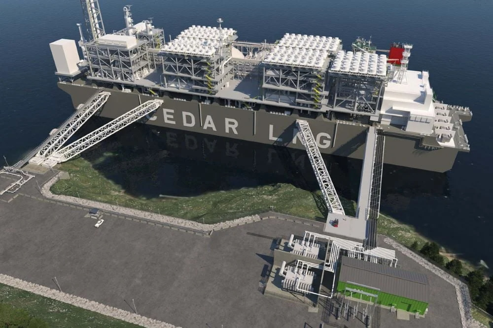 Cedar LNG project (artist’s rendering); Courtesy of Cedar LNG