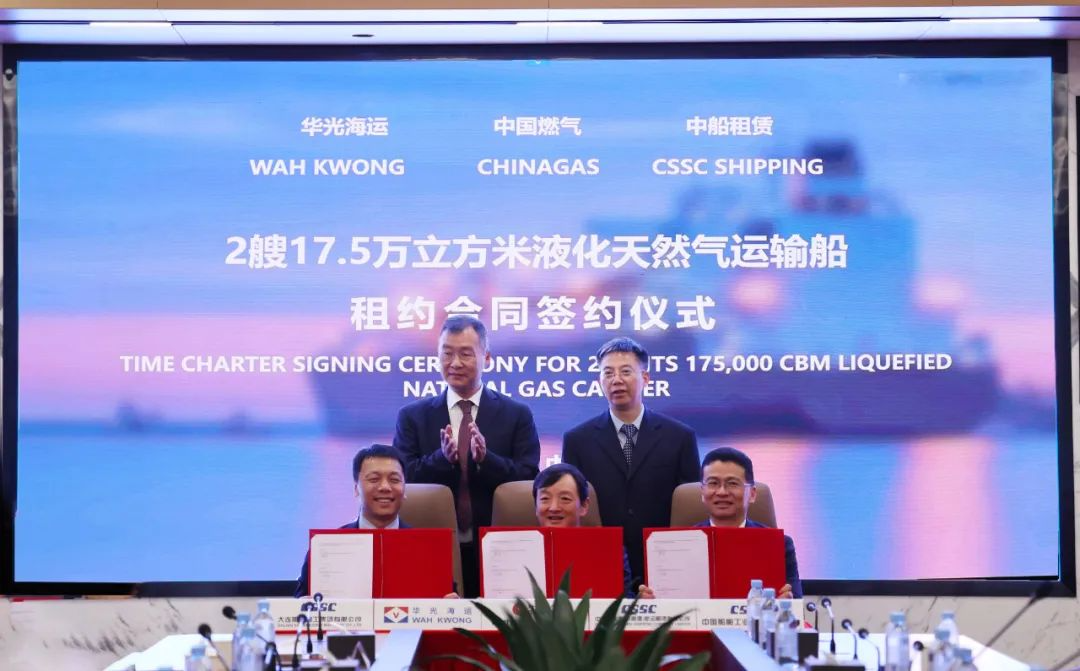 Time charter signing ceremony; Source: China Association of the National Shipbuilding Industry