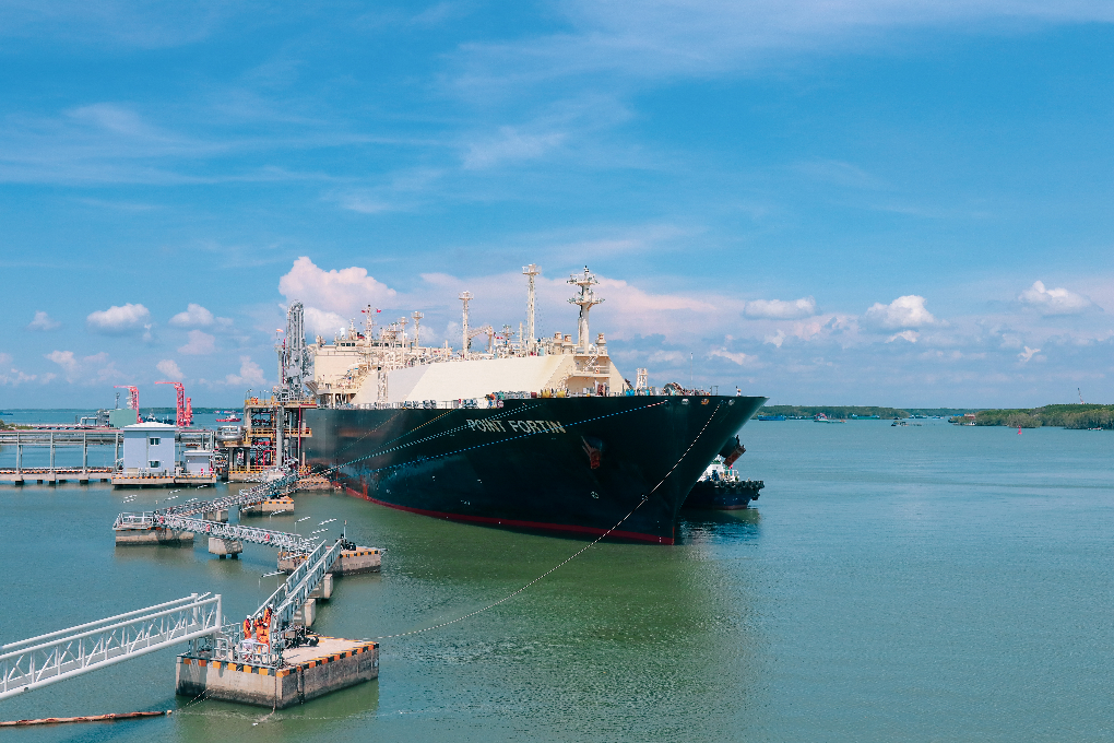 Point Fortin ship arrives at the Cai Mep - Thi Vai port; Source: PV GAS