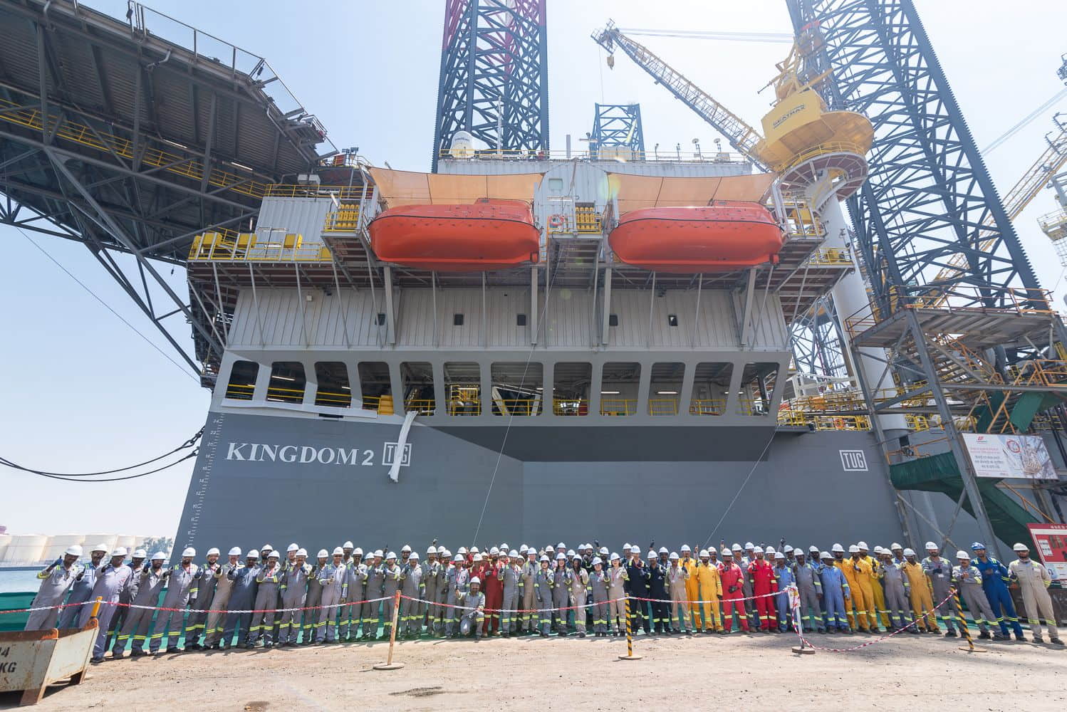 Newbuild jack-up rig leaves UAE yard and sets sail to Saudi Arabia ...