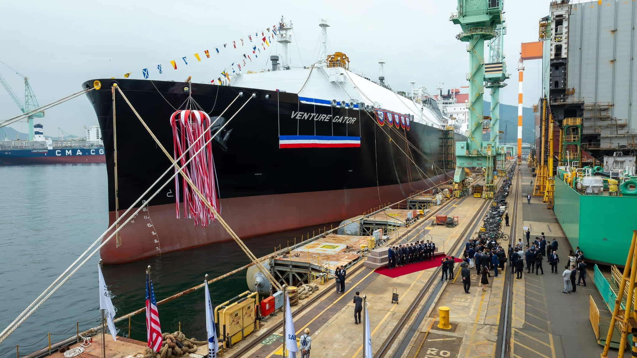 First of nine ships built to haul US LNG around the globe hits the ...