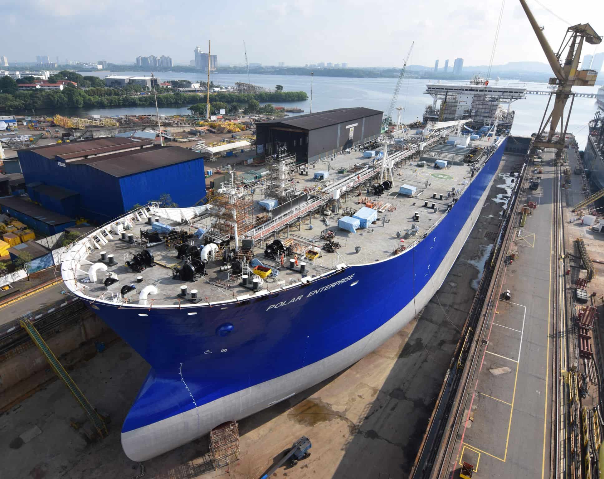 Polar Enterprise from ConocoPhillips/Polar Tankers in drydock; Source: Seatrium