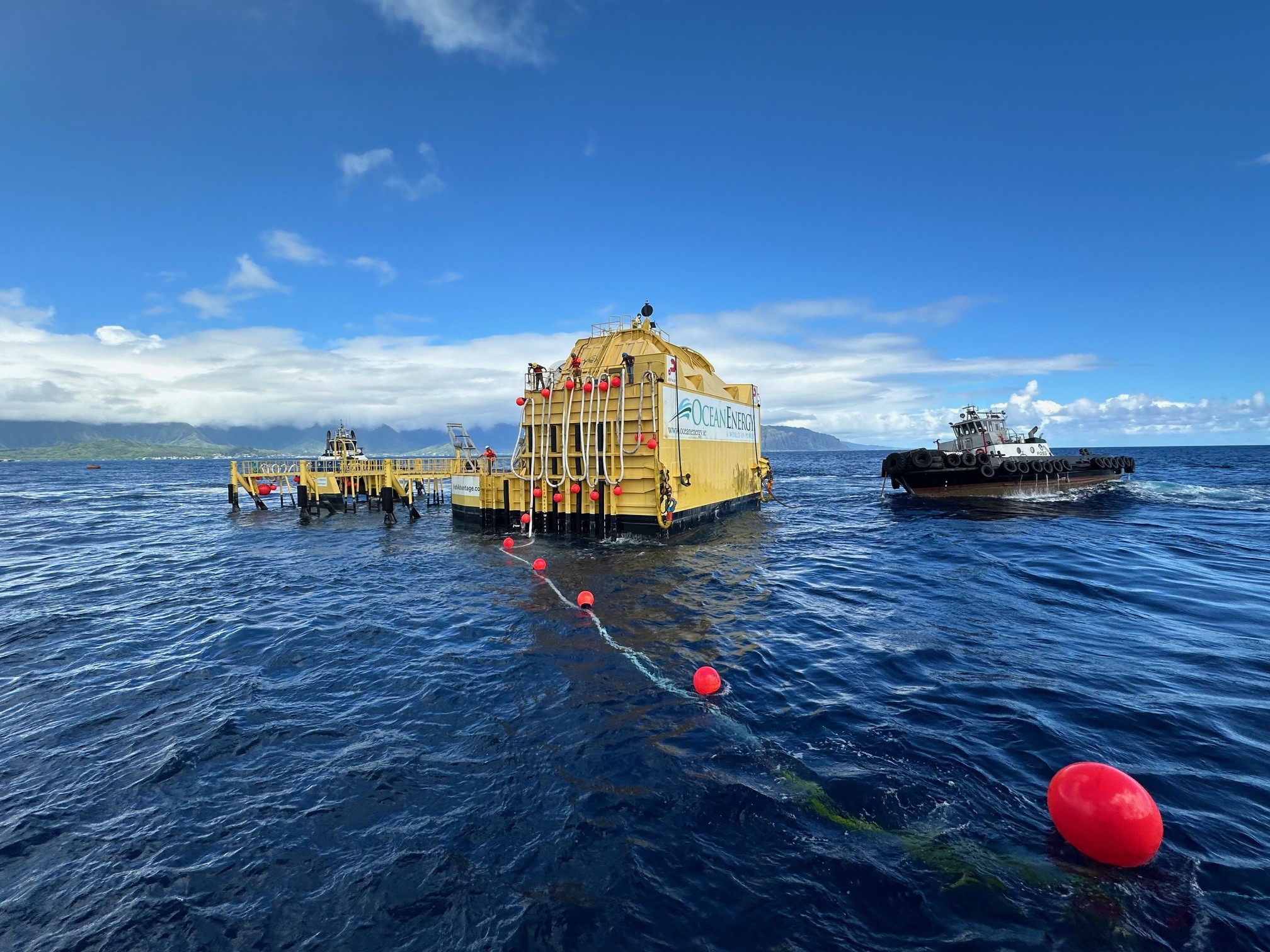 'World-first electricity grid-scale wave energy device' hits the water off Hawaii