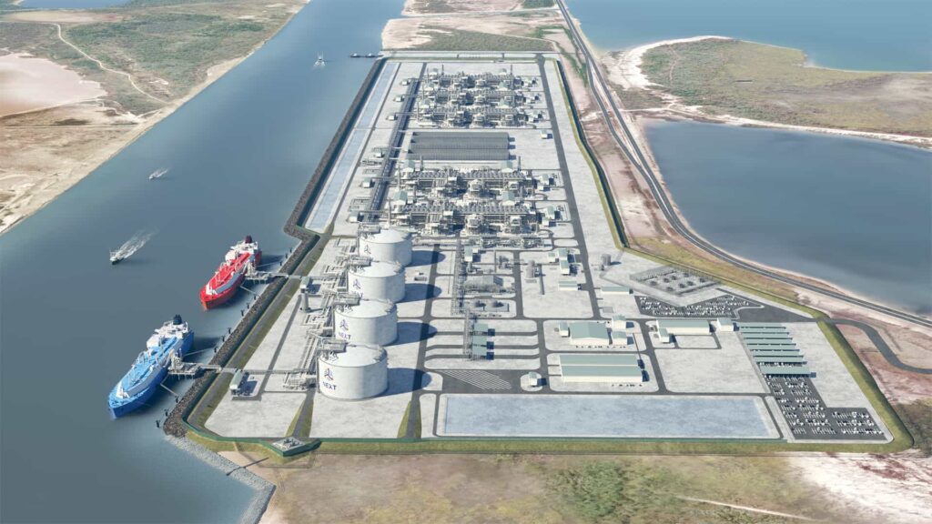 Rendering of Rio Grande LNG; Source: NextDecade