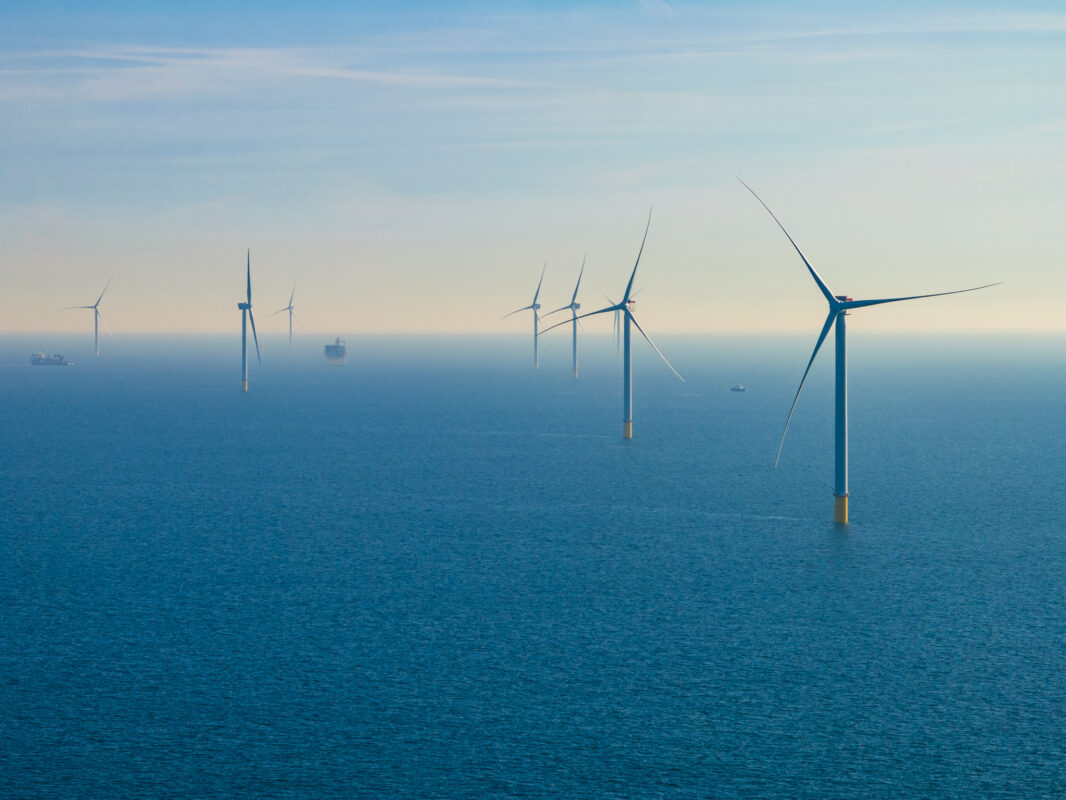 A phot of the Hollandse Kust Noord offshore wind farm