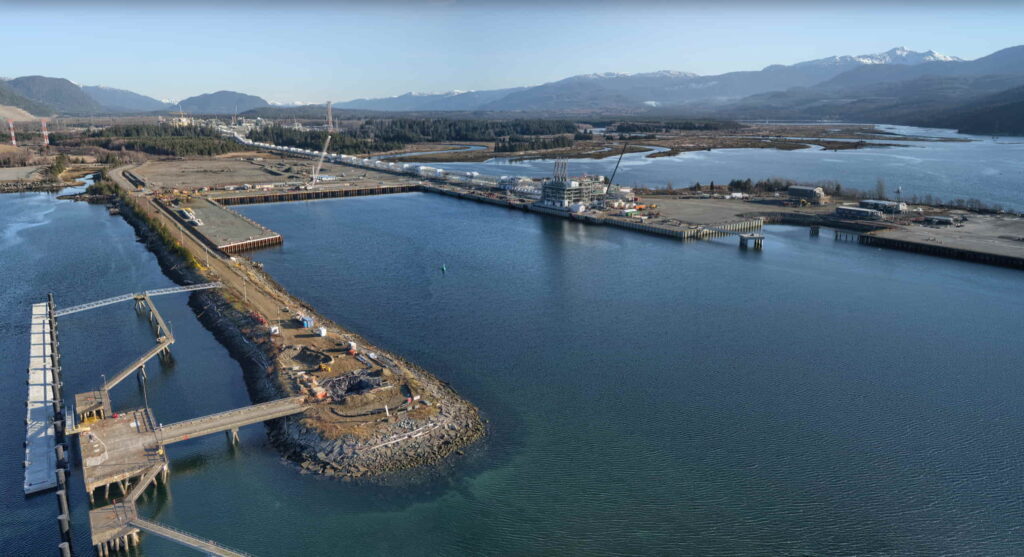 LNG Canada marine terminal, Kitimat, March 2024; Courtesy of Shell-led LNG Canada