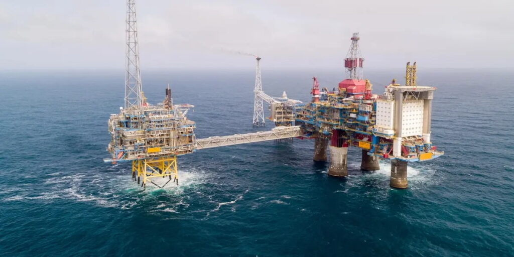 Sleipner field in North Sea; Credit: Øyvind Gravås and Bo B. Randulff/Equinor