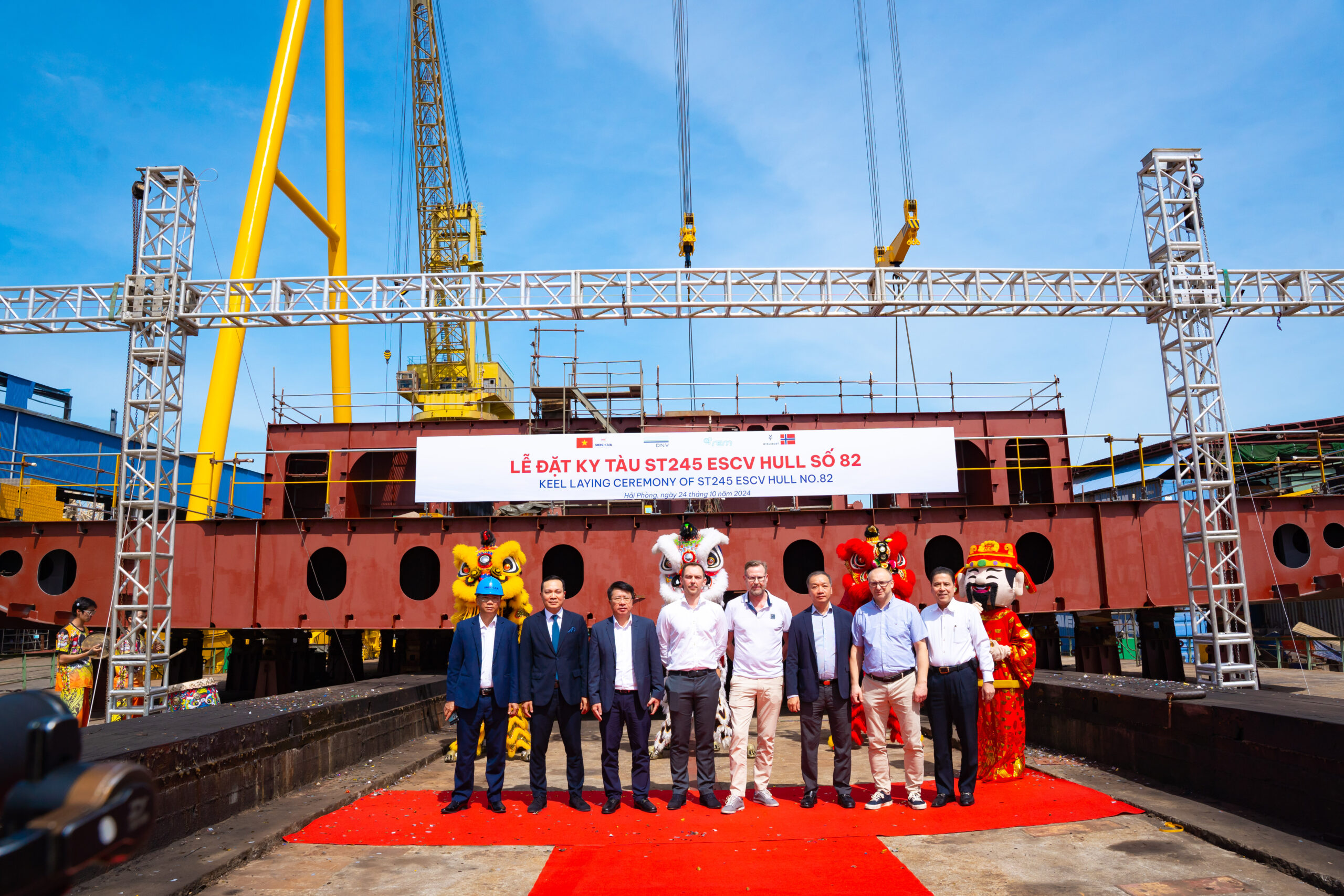 'First-of-its-kind' methanol-ready energy subsea construction vessel starts taking shape