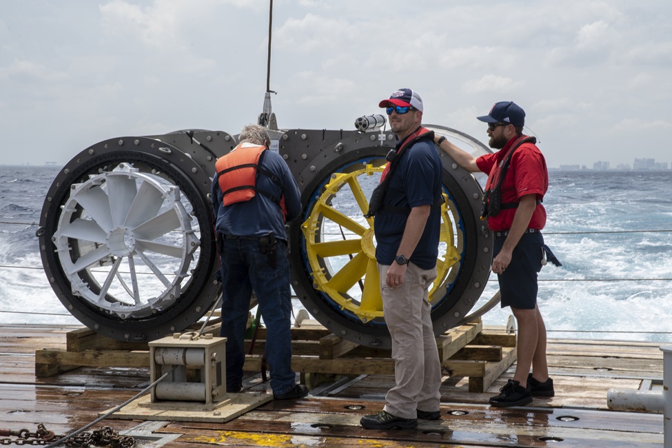 Researchers test turbines offshore. Source: FAU