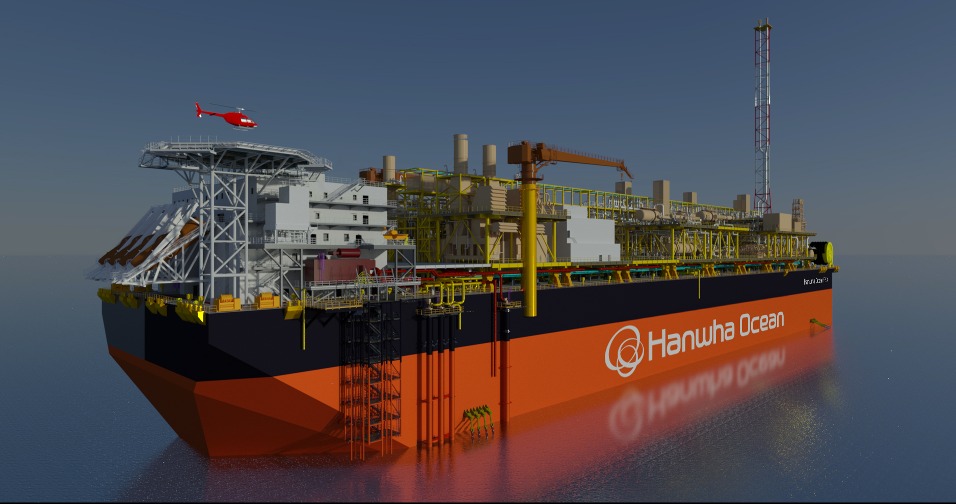 A rendering of a FPSO vessel