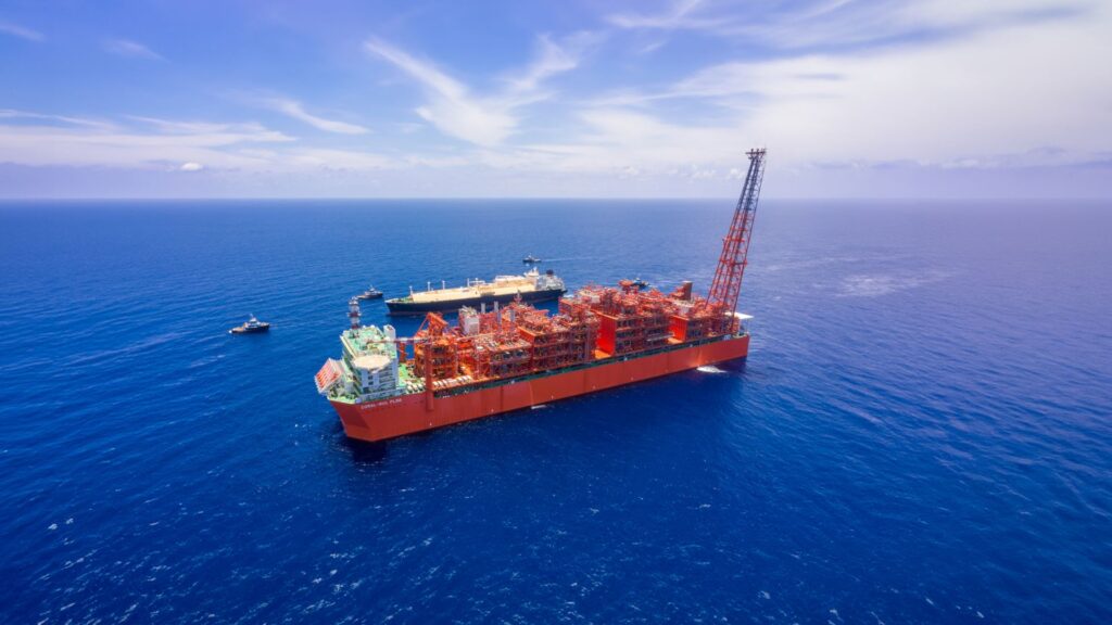 A large vessel at sea