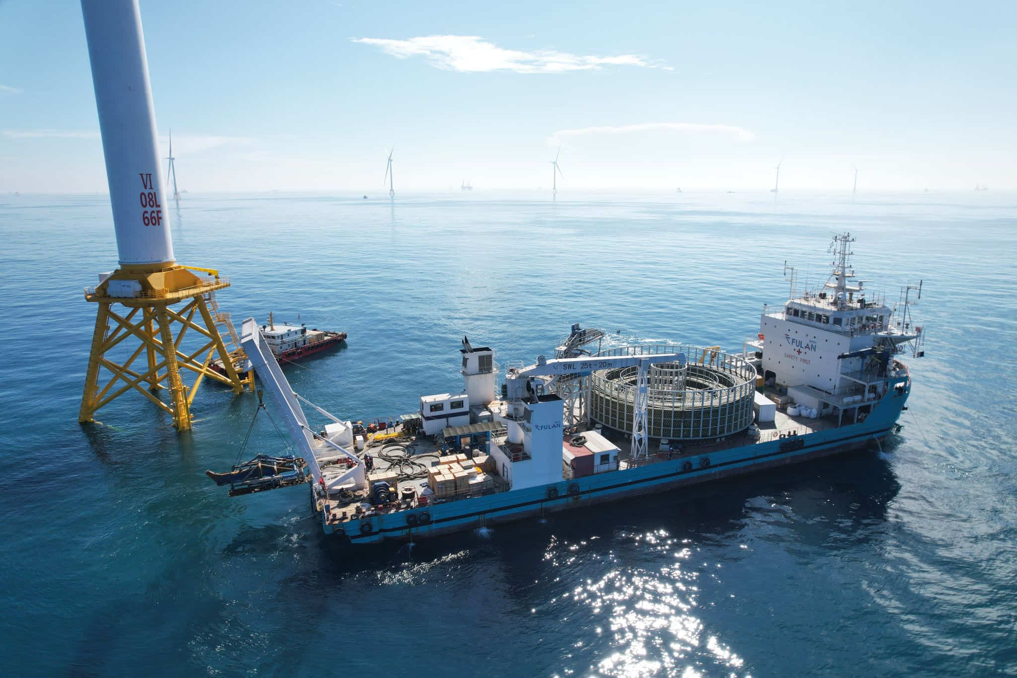 CLV Fu Yang at Yangjiang Qingzhou 6 offshore wind farm project site; Source: Fulan Offshore