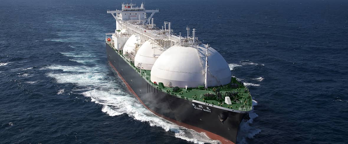 A large LNG vessel at sea