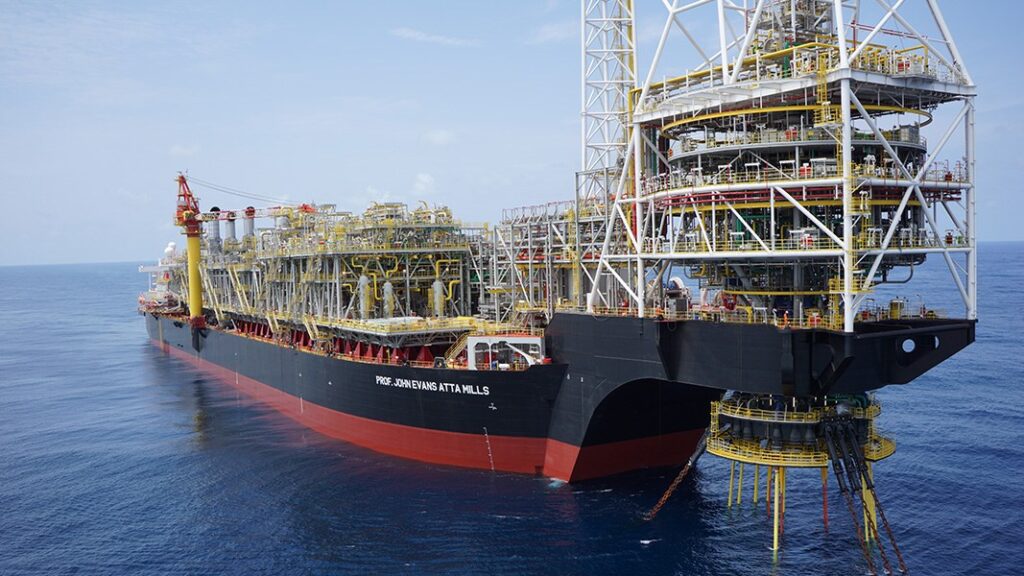 FPSO Prof. John Evans Atta Mills operating on TEN fields; Source: Tullow