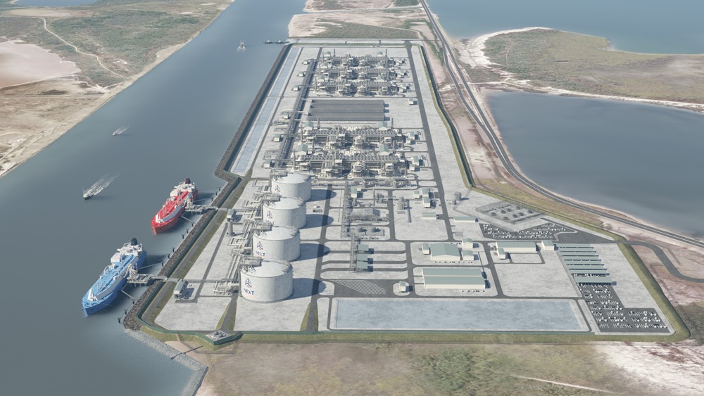 Rendering of an LNG terminal