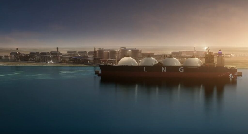 Rendering of the Ruwais LNG concept design; Source: ADNOC