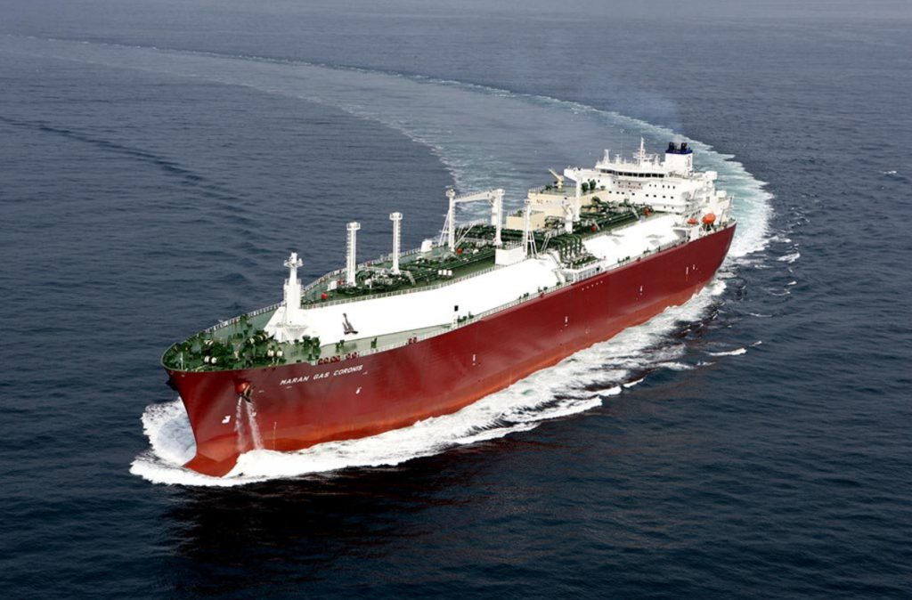 A large vessel at sea