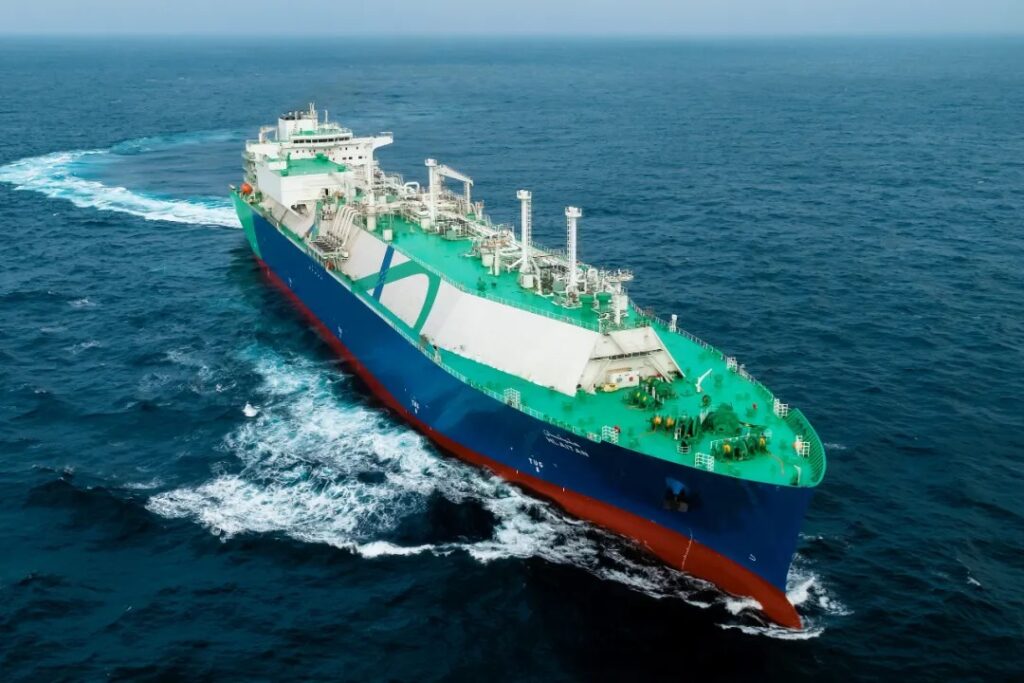 Large LNG carrier at sea