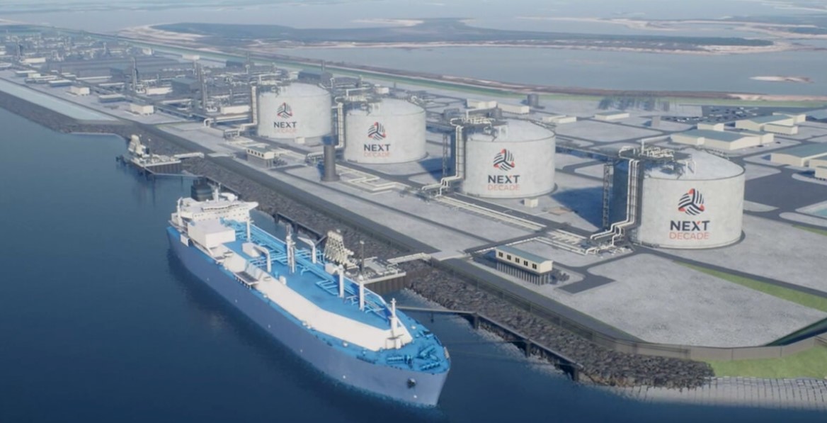 Rendering of an LNG terminal