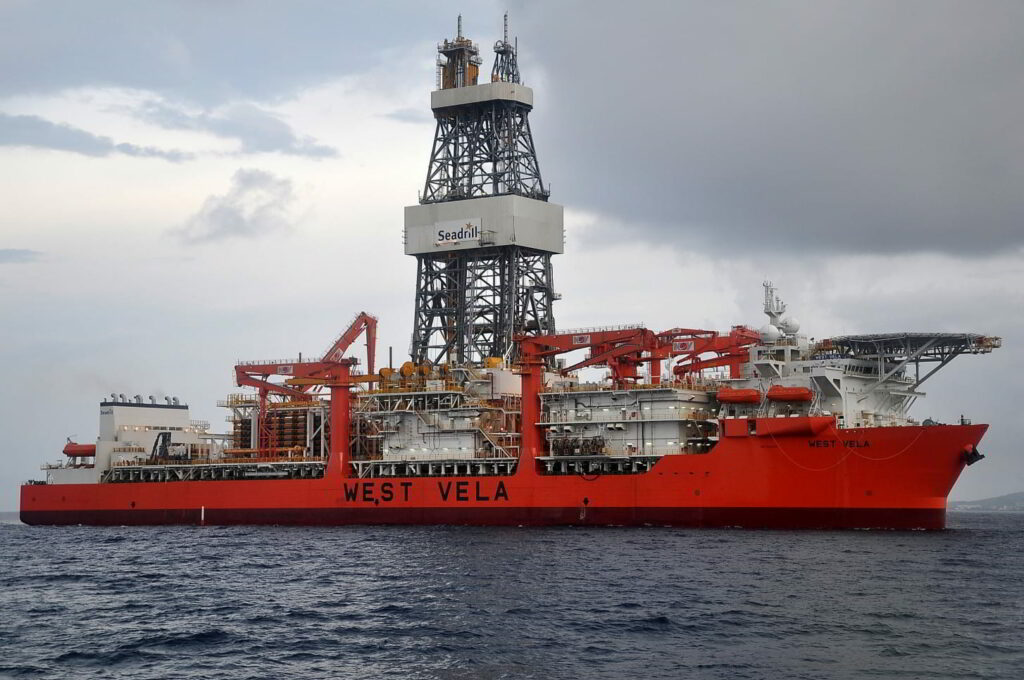 Vela drillship (former West Vela); Source: Diamond Offshore, now part of Noble Corporation