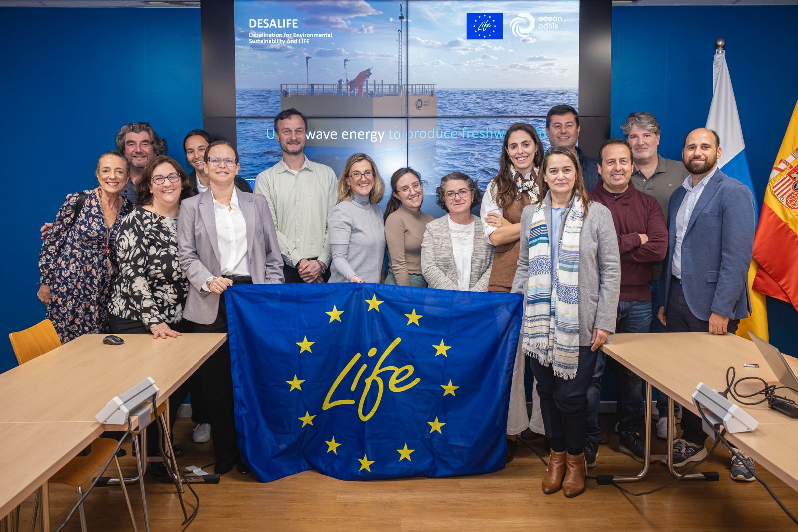 The Oceanic Platform of the Canary Islands (PLOCAN) hosting the launch meeting of the European DESALIFE project.