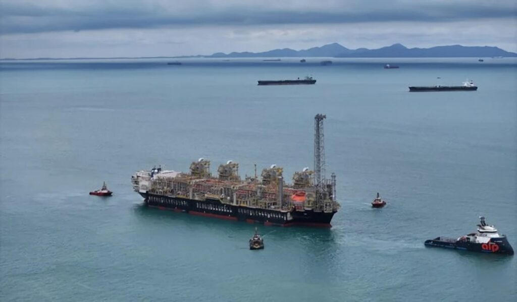 FLNG Gimi works on BP's Greater Tortue Ahmeyim (GTA) project; Source: Golar LNG