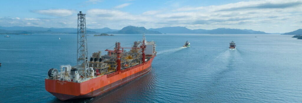 A large vessel at sea