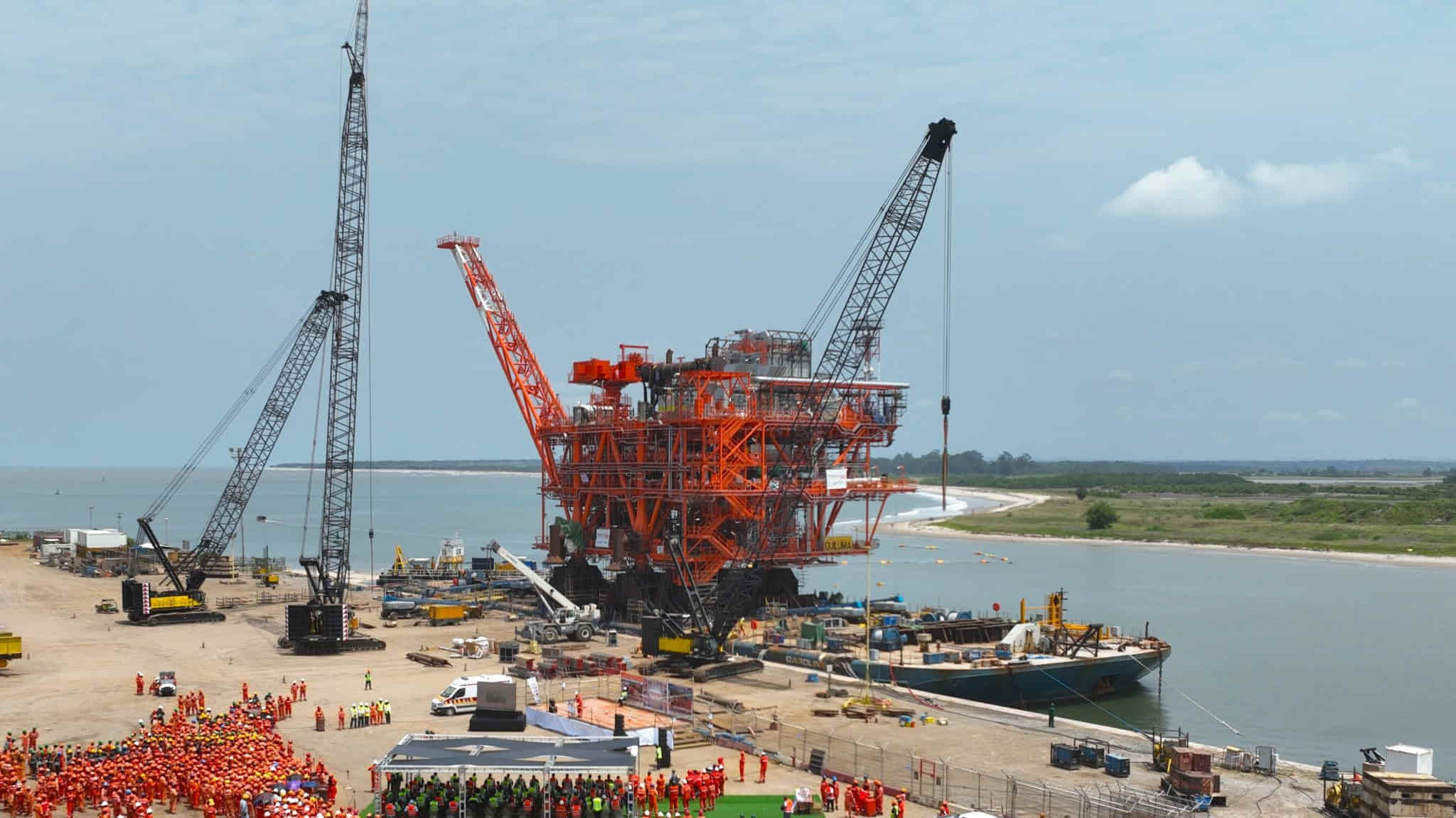 Topside for the Quiluma offshore wellhead platform; Source: Saipem