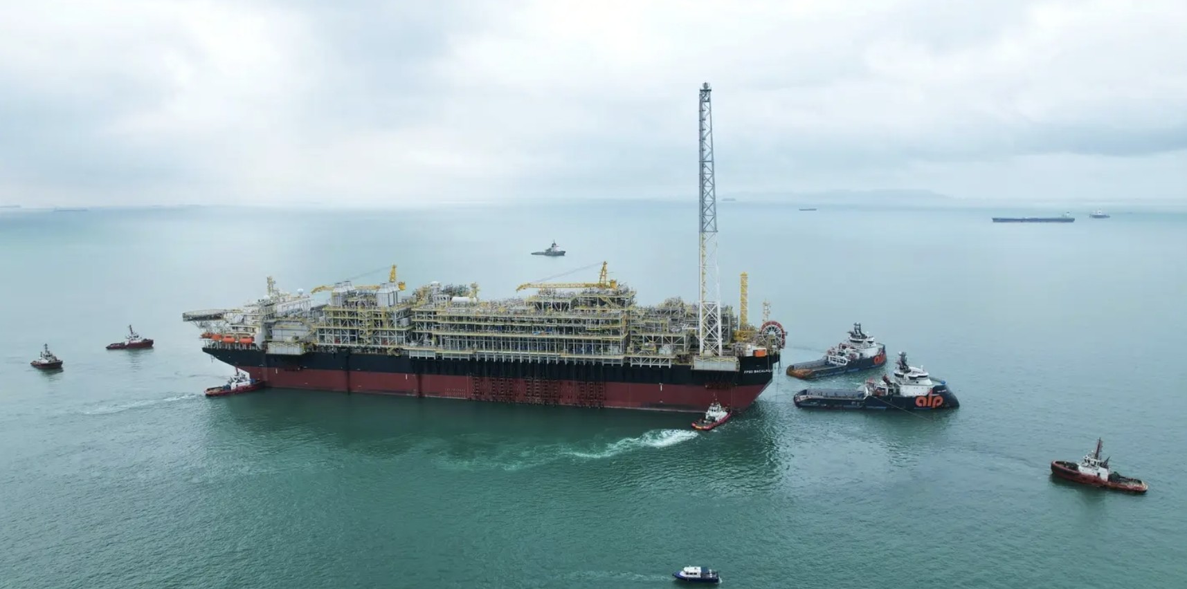 370-meter-long FPSO ends two-month journey from Singapore at Brazilian field