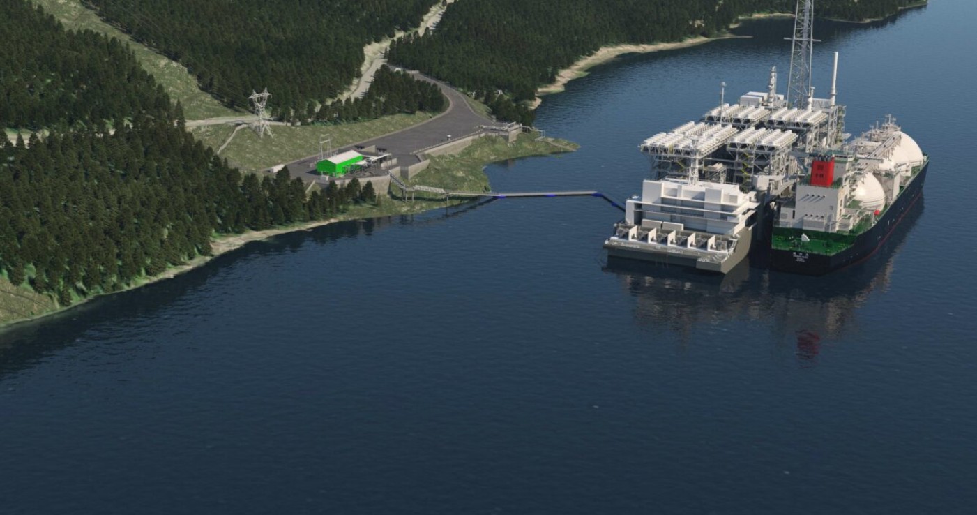 Artist's rendering of an LNG terminal