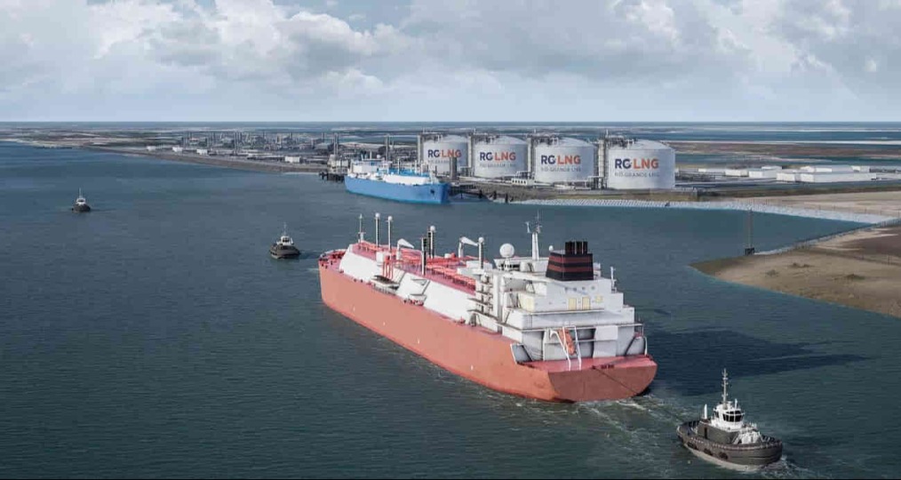 Rendering of an LNG terminal