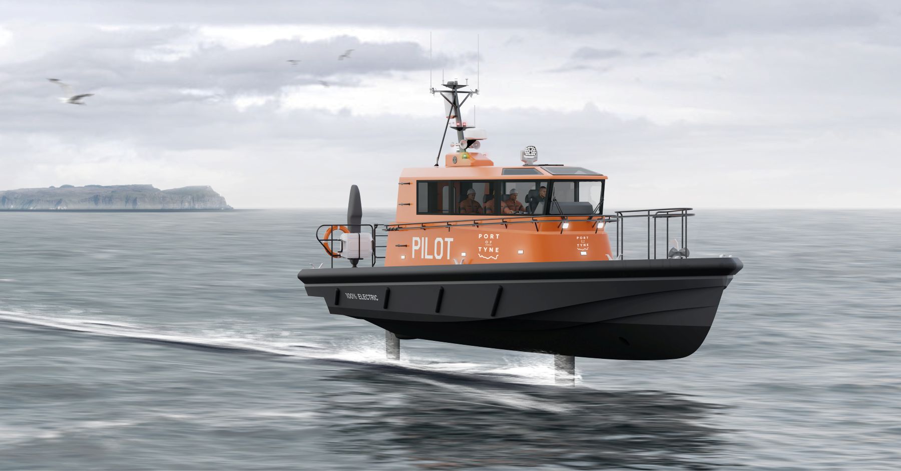 Port of Tyne invests in UK’s first fully electric foiling pilot vessel