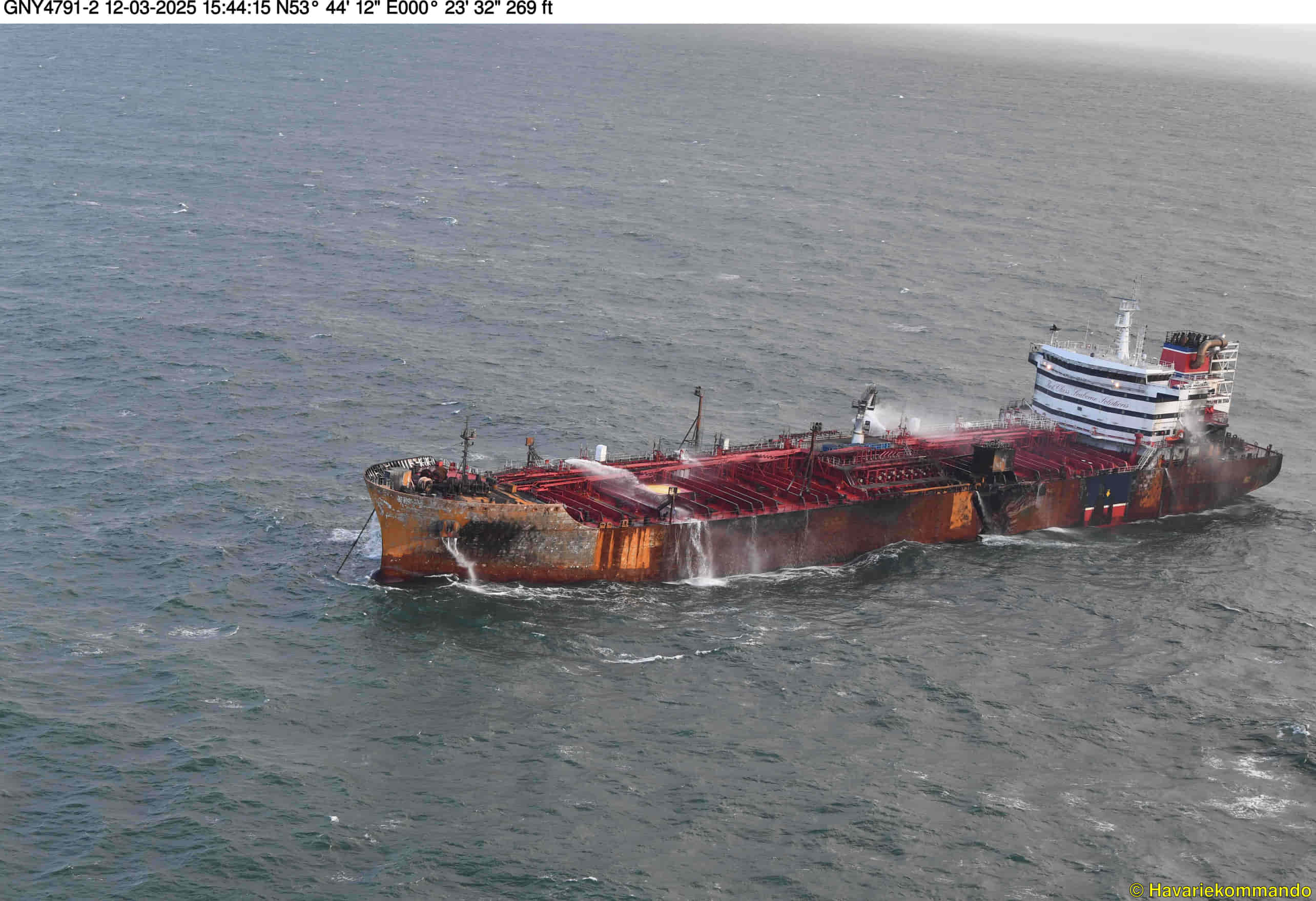 Stena Immaculate tanker pictured on March 12, 2025; Credit: UK's Maritime and Coastguard Agency