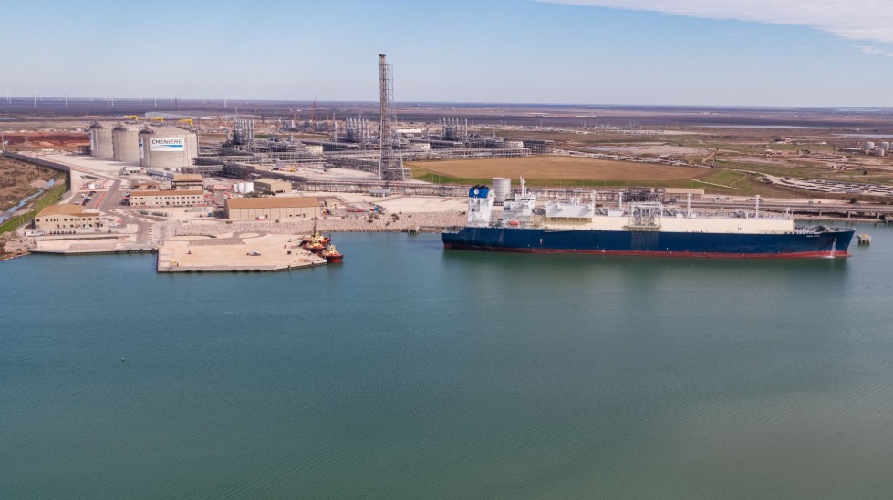 An LNG carrier at dock