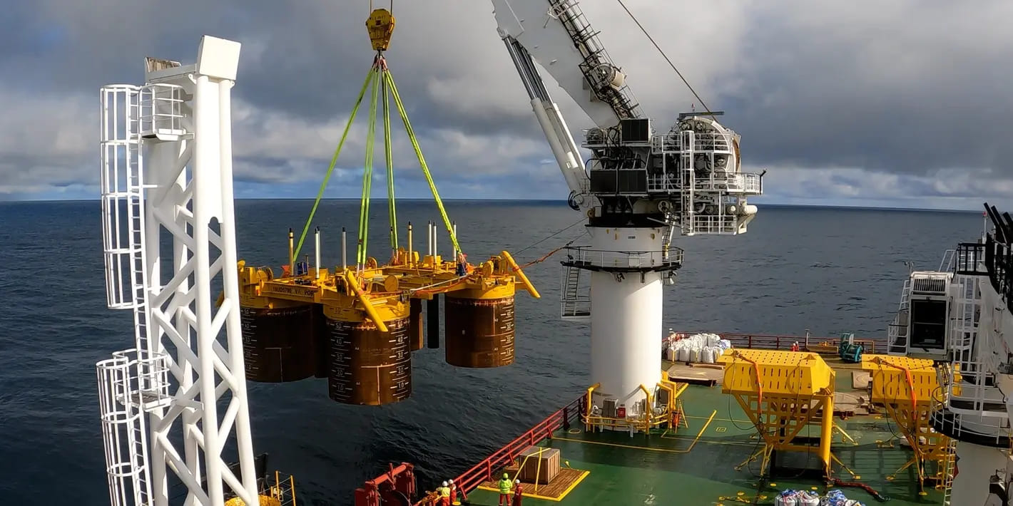 Subsea template installation for Halten East; Source: Equinor