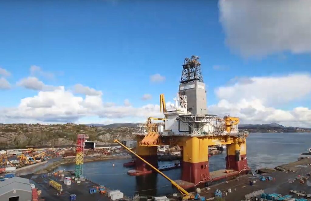 A rig at dry dock