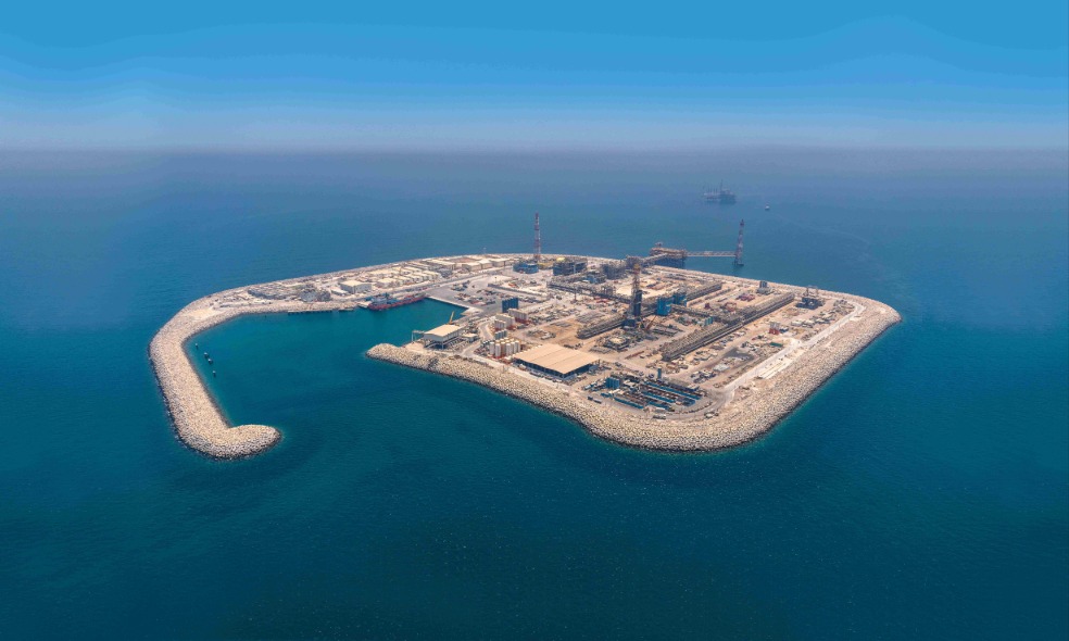 An aerial view of an island