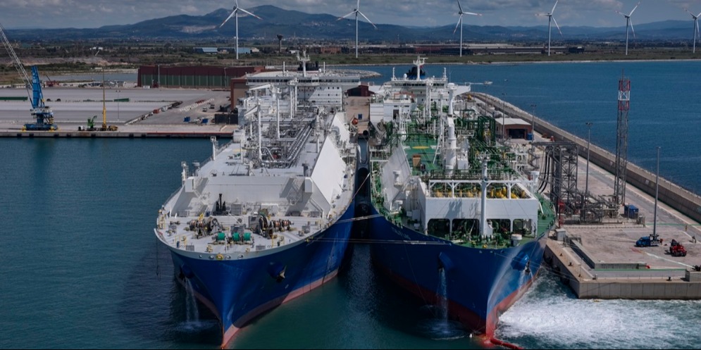 Two docked vessels