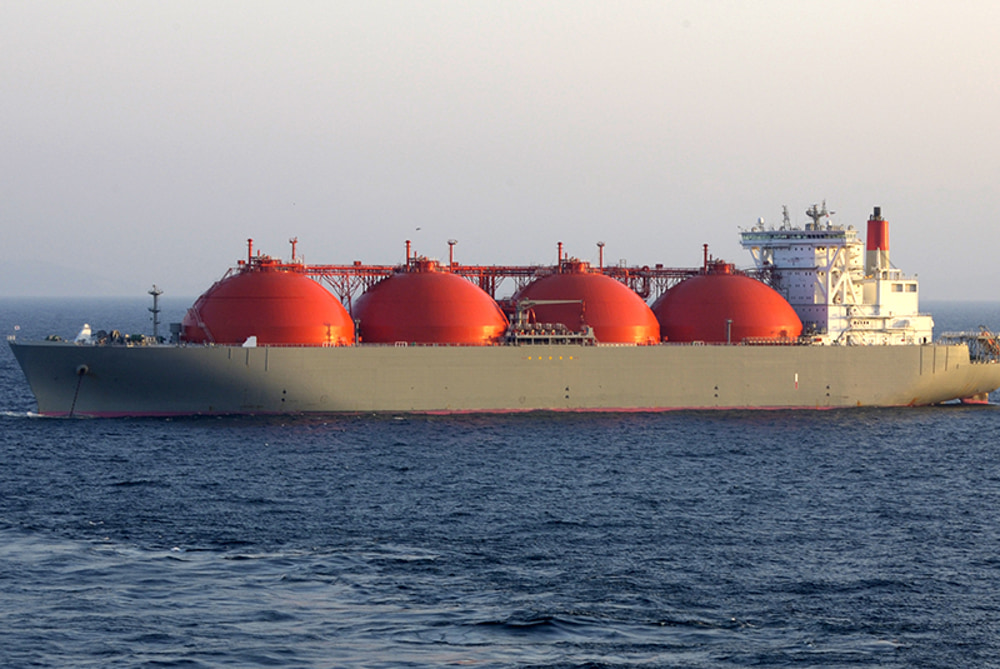 An LNG tanker