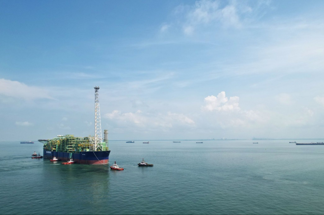 A large vessel at sea