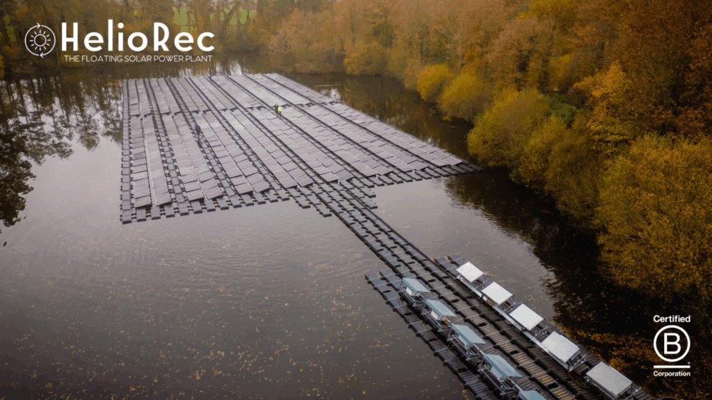 HelioRec's 250kW floating solar in Domaine De Cicé-Blossac, Bruz, France