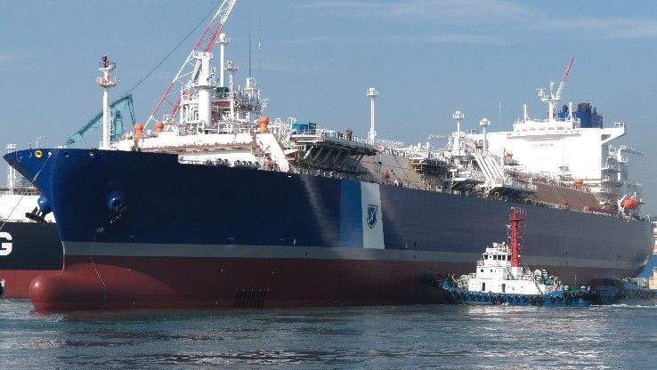 Launching of FSRU Hull 3407 took place at the HD Hyundai Heavy Industries shipyard in South Korea; Source: Excelerate Energy