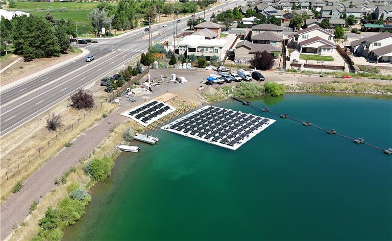 Noria Energy deploys its AquaPhi(R) solar tracker on a floating solar PV installation in Colorado