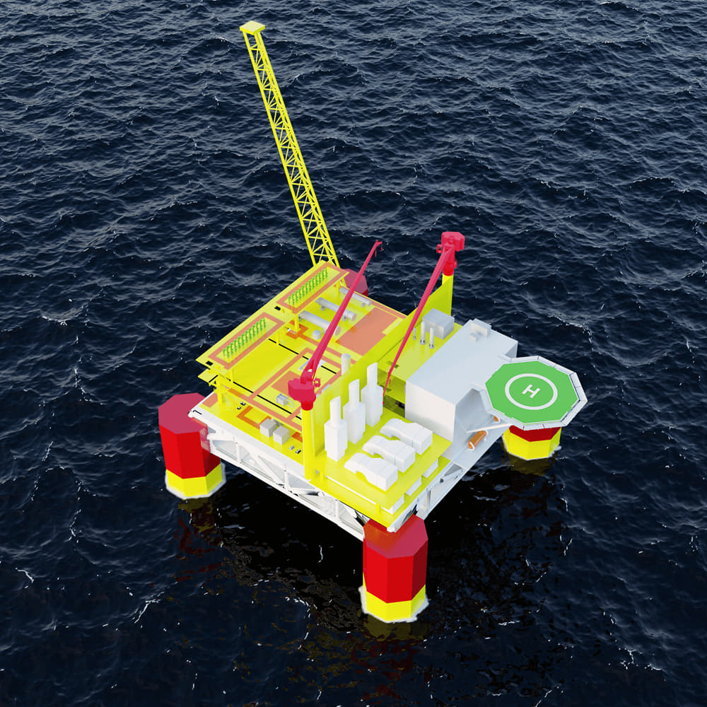 Sevan's semi-submersible FPU design; Source: Sevan Deepwater Technology (Sevan DWT)