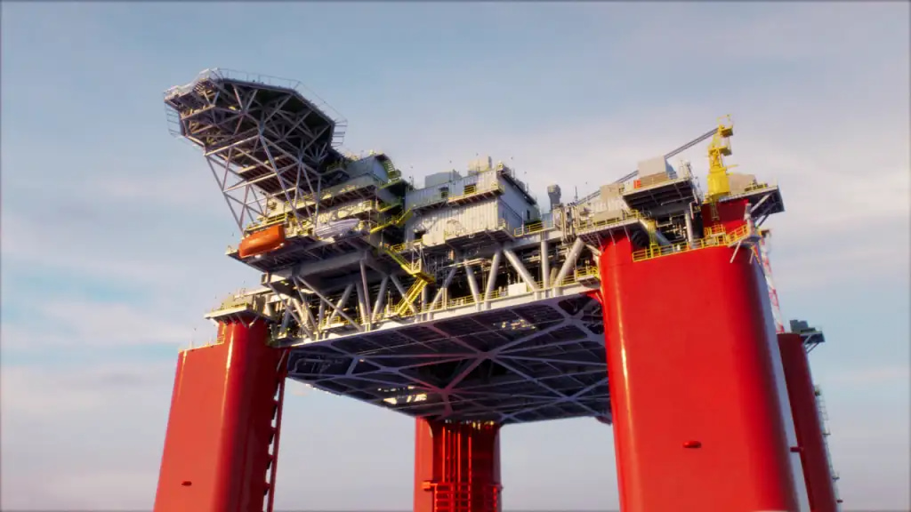 Tiber floating production platform is based more than 85% on Kaskida's design (Kaskida rendering); Source: BP